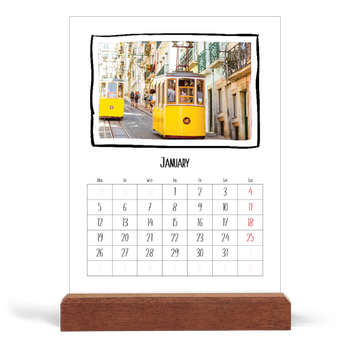 Easel Desk Calendar Portrait — Scrapbook snapshots