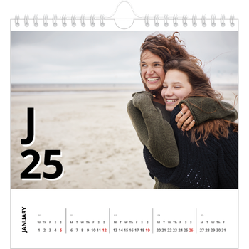 Square Photo Calendar — Letter style