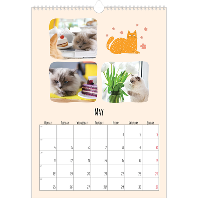 A3 photo calendars — Cat paws and doodles [cover]