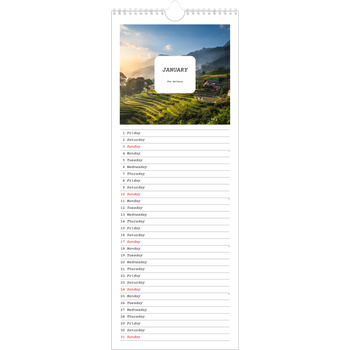 Slim Calendar (15 x 40cm) — Full story