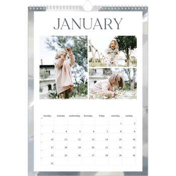A3 Photo Calendar — Paintbrush effect