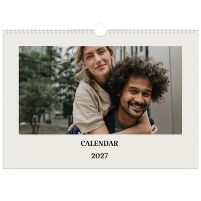 A3 Photo Calendar — Simple ivory [cover]