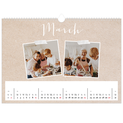 A3 Photo Calendar — Scrapbook calendar [March]