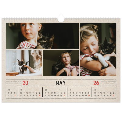 A3 Photo Calendar — Craft stamp effect [cover]