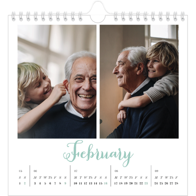 Square calendars  — Hello world [February]