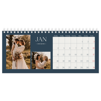 Desk Photo Calendar — Slate and serifs