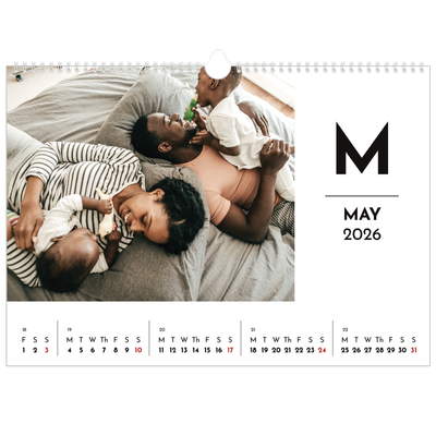 A3 Photo Calendar — Letter spotlight [cover]