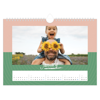 A4 Landscape Photo Calendar — Colour and pattern