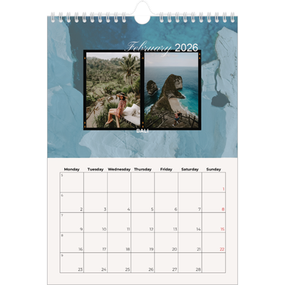 A4 Photo Calendar — Adventure wanderlust [February]