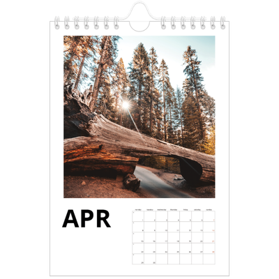 A5 Photo Calendar — White space [April]