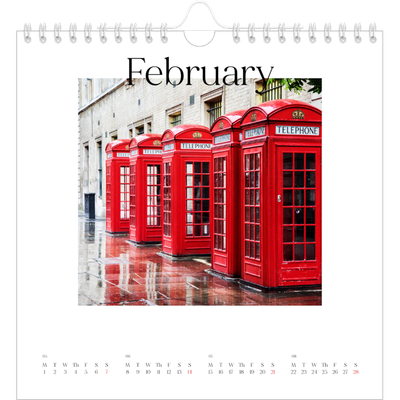 Square calendars  — My travelogue [February]