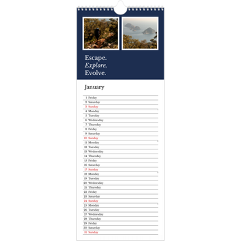 Slim Calendar (15 x 40cm) — Editorial Earth