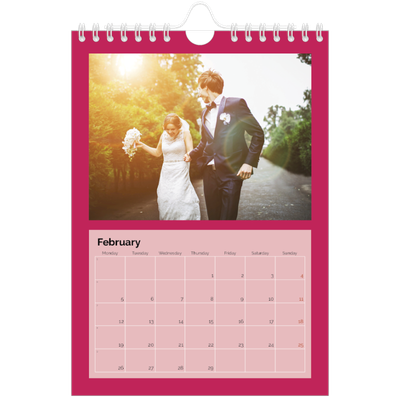 A5 Photo Calendar — Bright and bold [February]