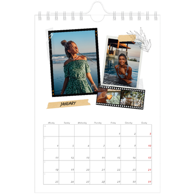 A5 Photo Calendar — Scrapbook flair [January]