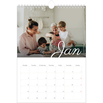 A4 Photo Calendar — Handwritten month