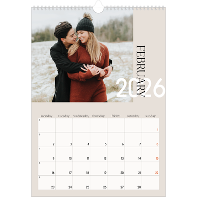 A3 photo calendars — Overlapping text [February]