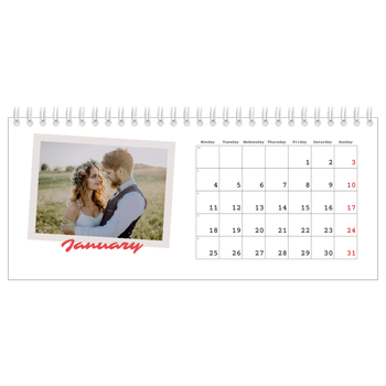 Desk Photo Calendar — Signed in crimson