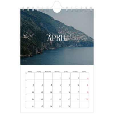 A5 Photo Calendar — Endless escape [April]