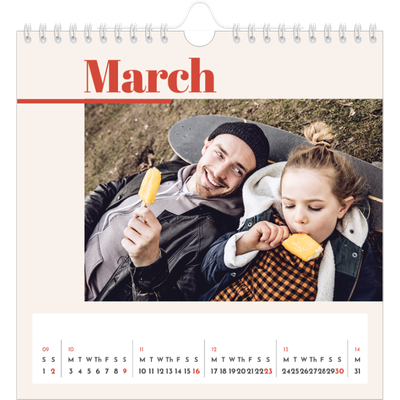 Square calendars  — 90s nostalgia [March]