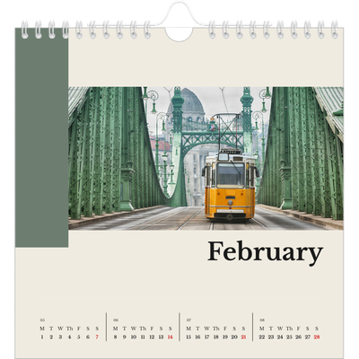 Square calendars  — Sights of the world [February]