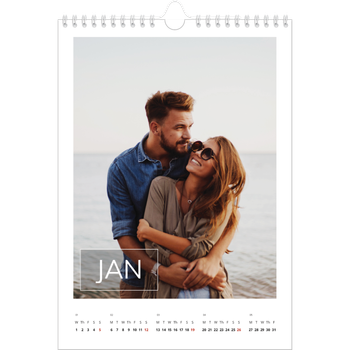 A4 Photo Calendar — Date box overlay