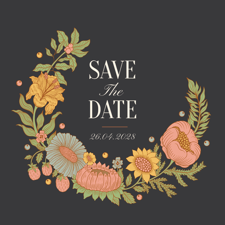 Save the date — Vine and bloom