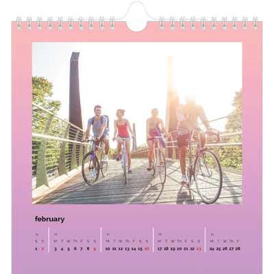 Square calendars  — Playful Pastel [February]