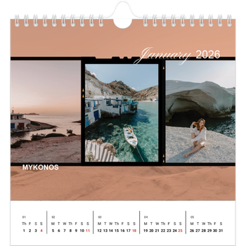 Square Photo Calendar — Adventure wanderlust