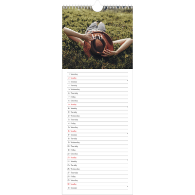 Slim Calendar  — Endless escape [May]