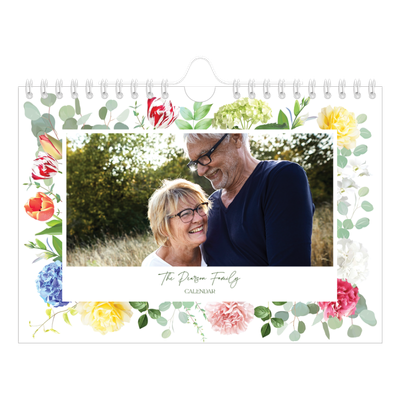 A5 Landscape Photo Calendar — Traditional flowers [cover]