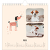 Square calendars  — Dog paws and doodles [March]