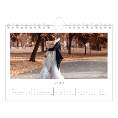 A5 Landscape Photo Calendar — Cobalt classic [March]
