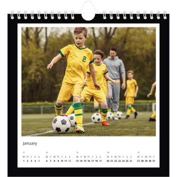 Square Photo Calendar — Black frame