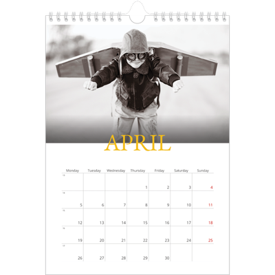 A4 Photo Calendar — Heritage style [April]