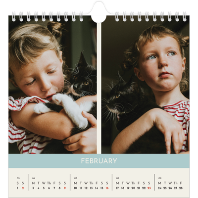 Square calendars  — Pastel chapters [February]