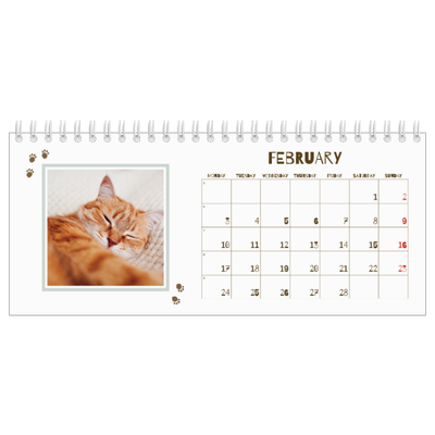 Desk calendars — Playful kitten [February]