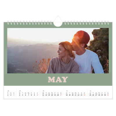 A4 Landscape Photo Calendar — Retro frames [cover]