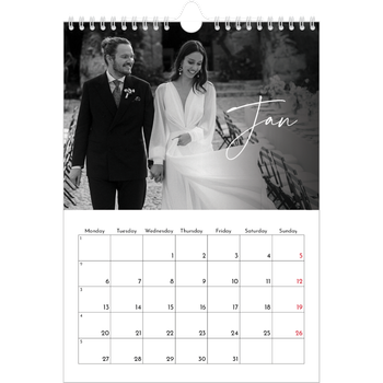 A4 Photo Calendar — Elegant script