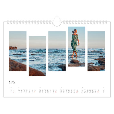 A4 Landscape Photo Calendar — Travel mosaics [May]