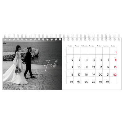 Desk calendars — Elegant script [February]