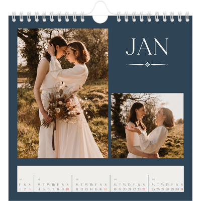 Square calendars  — Slate and serifs [January]