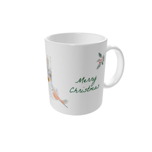 Personalised mugs — Robins in the snow