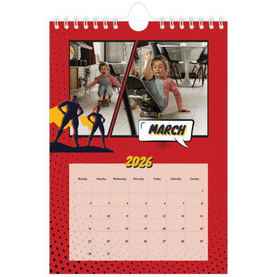 A5 Photo Calendar — Comic book [March]