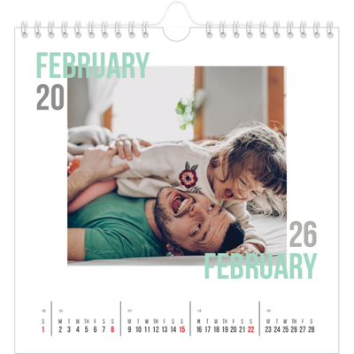 Square calendars  — Couple type [February]