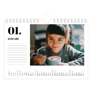 A5 Landscape Photo Calendar — Serif and moments