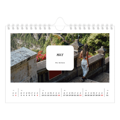 A5 Landscape Photo Calendar — Full story [May]
