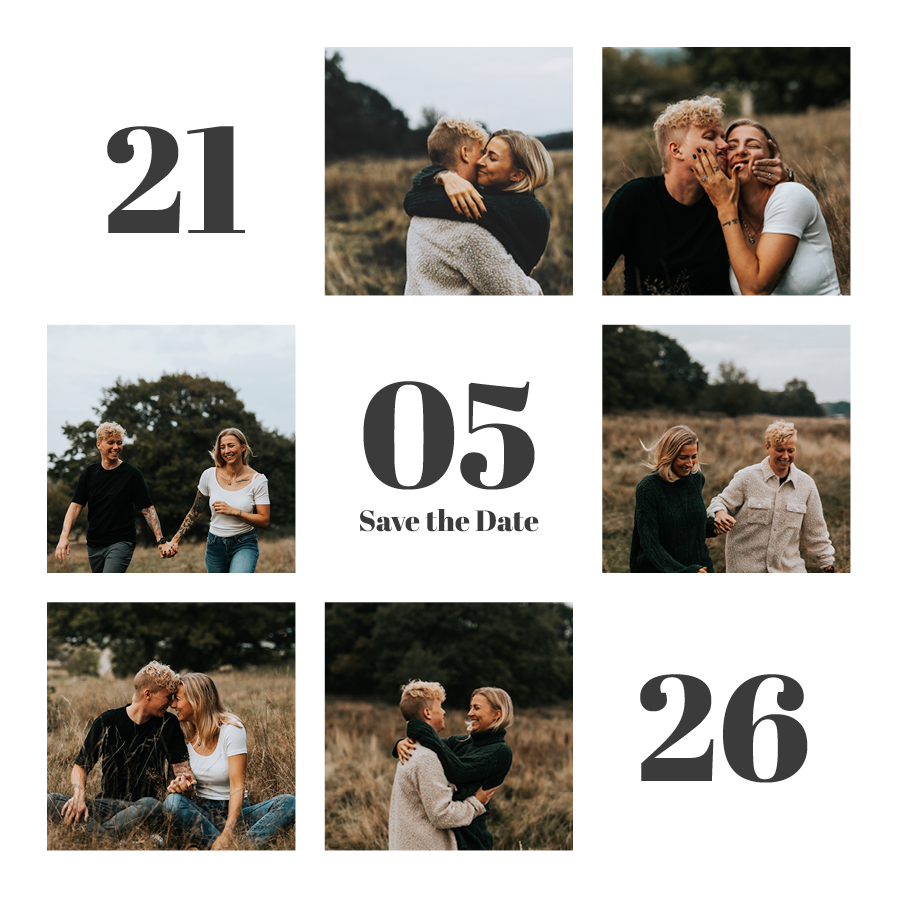 Save the date — Diagonal date