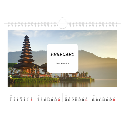 A4 Landscape Photo Calendar — Full story [February]