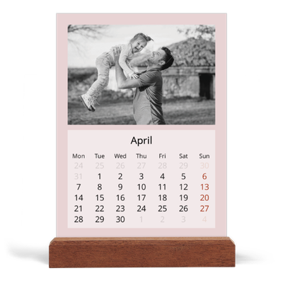 Easel Desk Calendar Portrait  — Neo Scandi [April]
