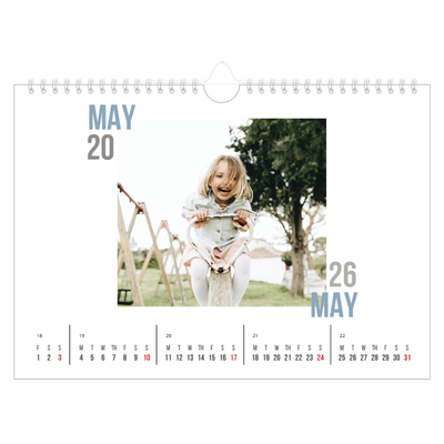 A4 Landscape Photo Calendar — Couple type [cover]